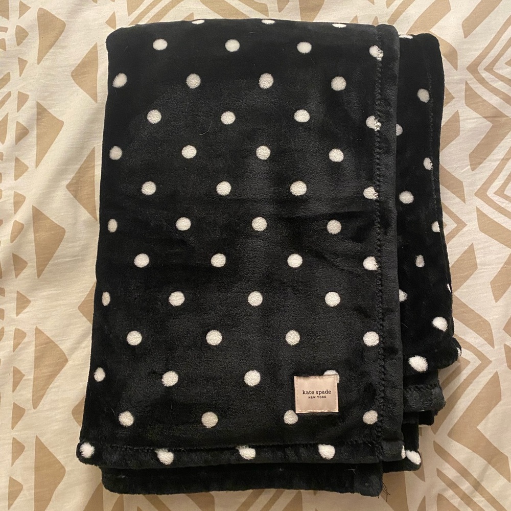 Kate Spade Polk Dot Decorative Throw Blanket